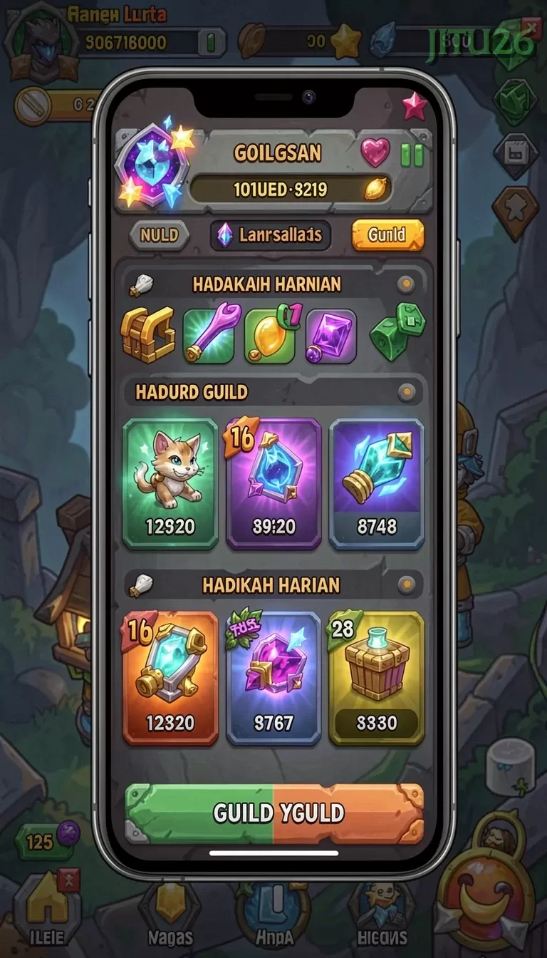 Cuplikan layar TOPJITU — menu navigasi