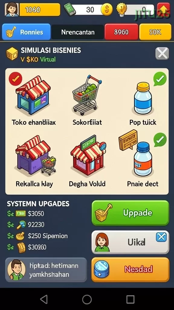 Cuplikan layar CUANGILA — menu navigasi
